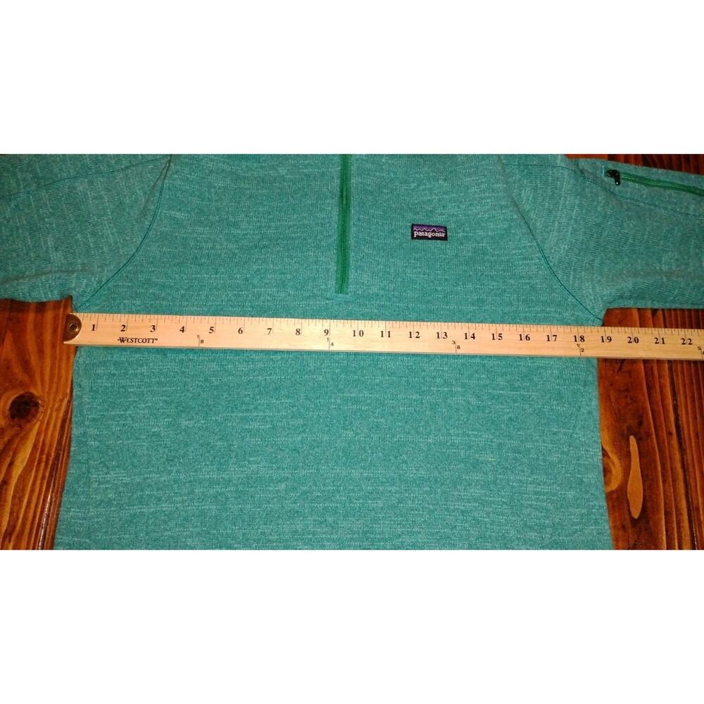 Patagonia Women’s Medium Green Better Sweater 1/4 Zip Cozy Outdoor Pullover - Picture 6 of 9